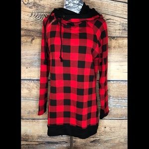 Ampersand Ave Doublehood Red Black Buffalo Check